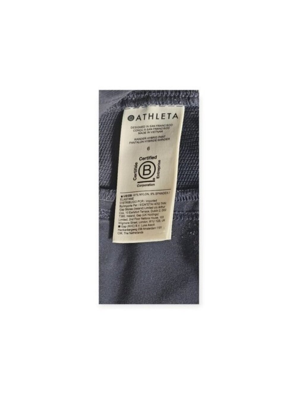 Athleta Wander Hybrid Cargo Pants - Women's 6 - Blue Nylon Blend - Picture 11 of 12